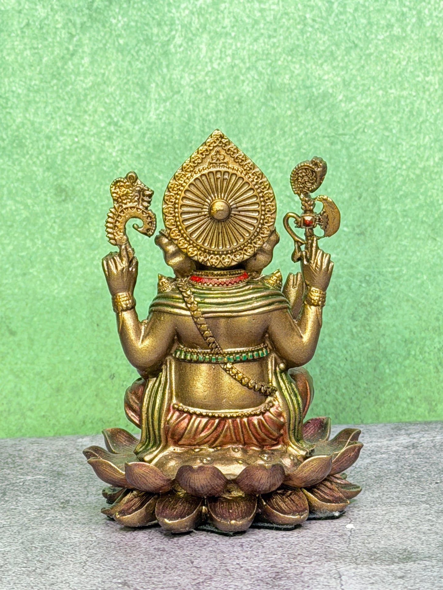 Brassaura™ Resin Ganesha Statue for Car Dashboard, Home and Decor | Weight 0.15 Kgs | Height 3.94 Inches