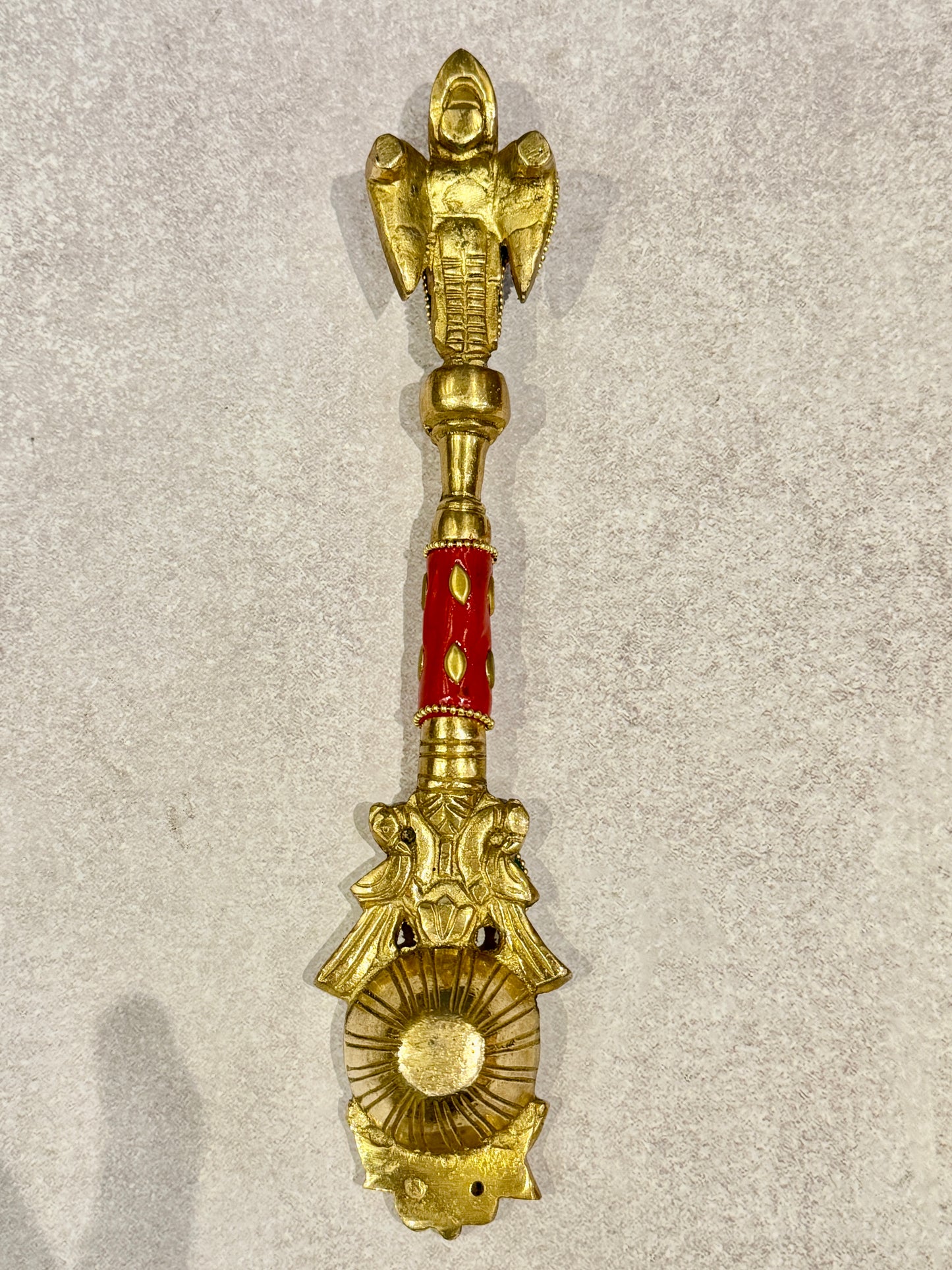 Brassaura® Brass Garud Hawan Spoon | Height 9 Inches