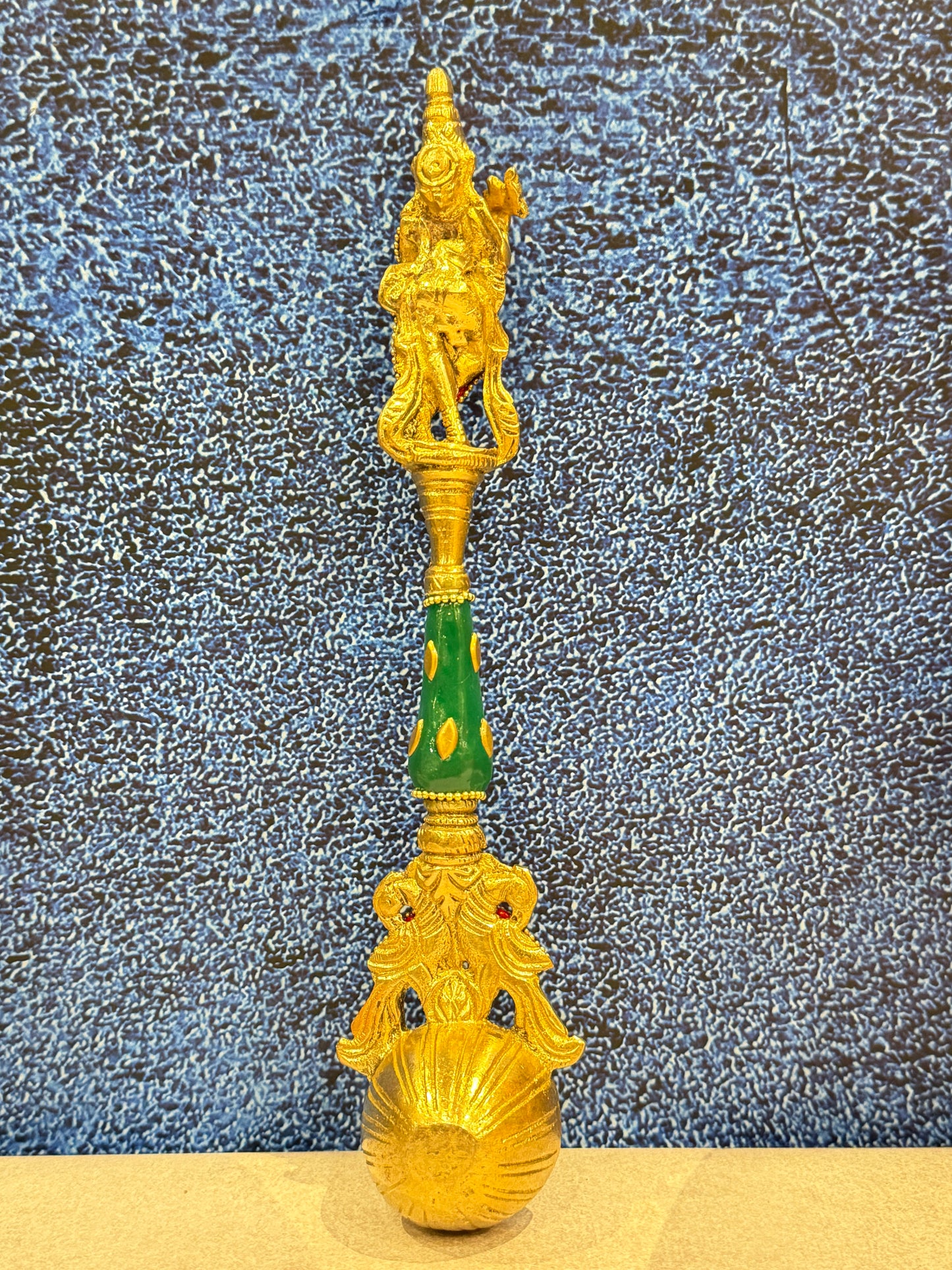Brassaura® Brass Krishna Hawan Spoon | Height 9 Inches