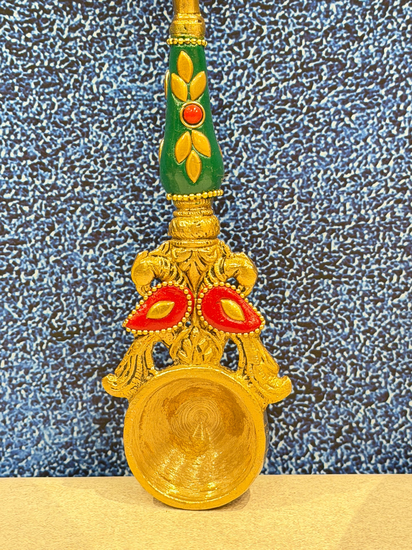 Brassaura® Brass Krishna Hawan Spoon | Height 9 Inches