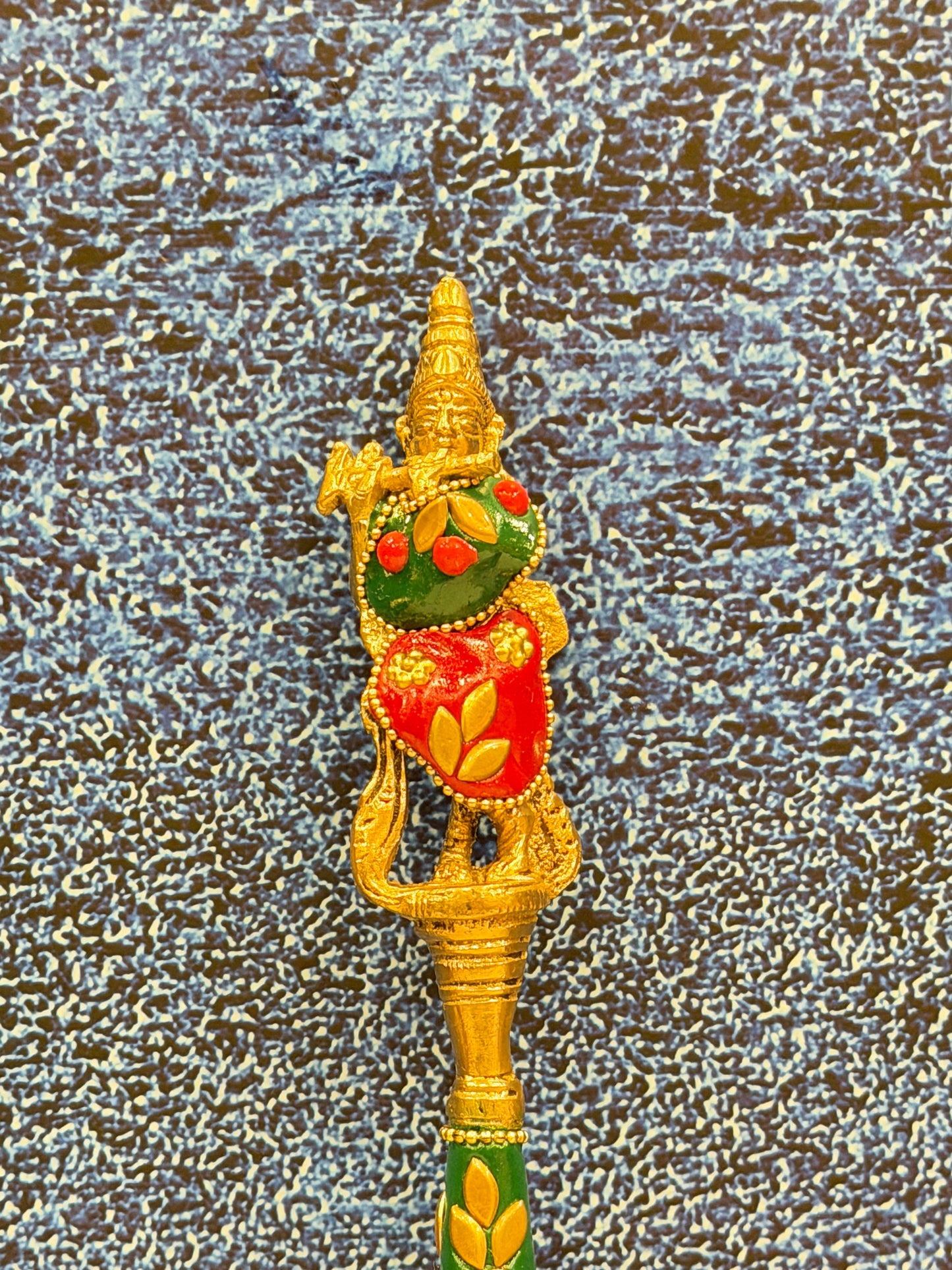 Brassaura® Brass Krishna Hawan Spoon | Height 9 Inches