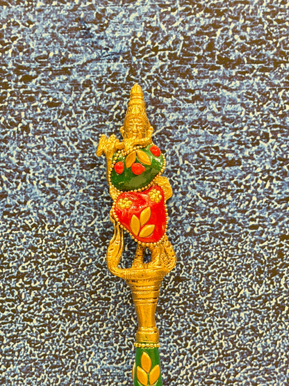 Brassaura® Brass Krishna Hawan Spoon | Height 9 Inches