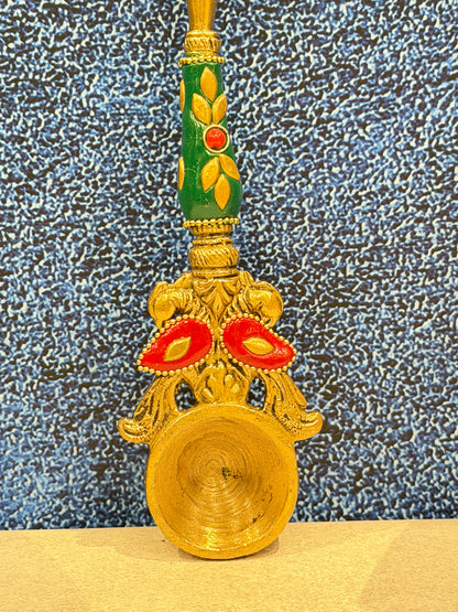 Brassaura® Brass Ganesha Hawan Spoon | Height 9 Inches