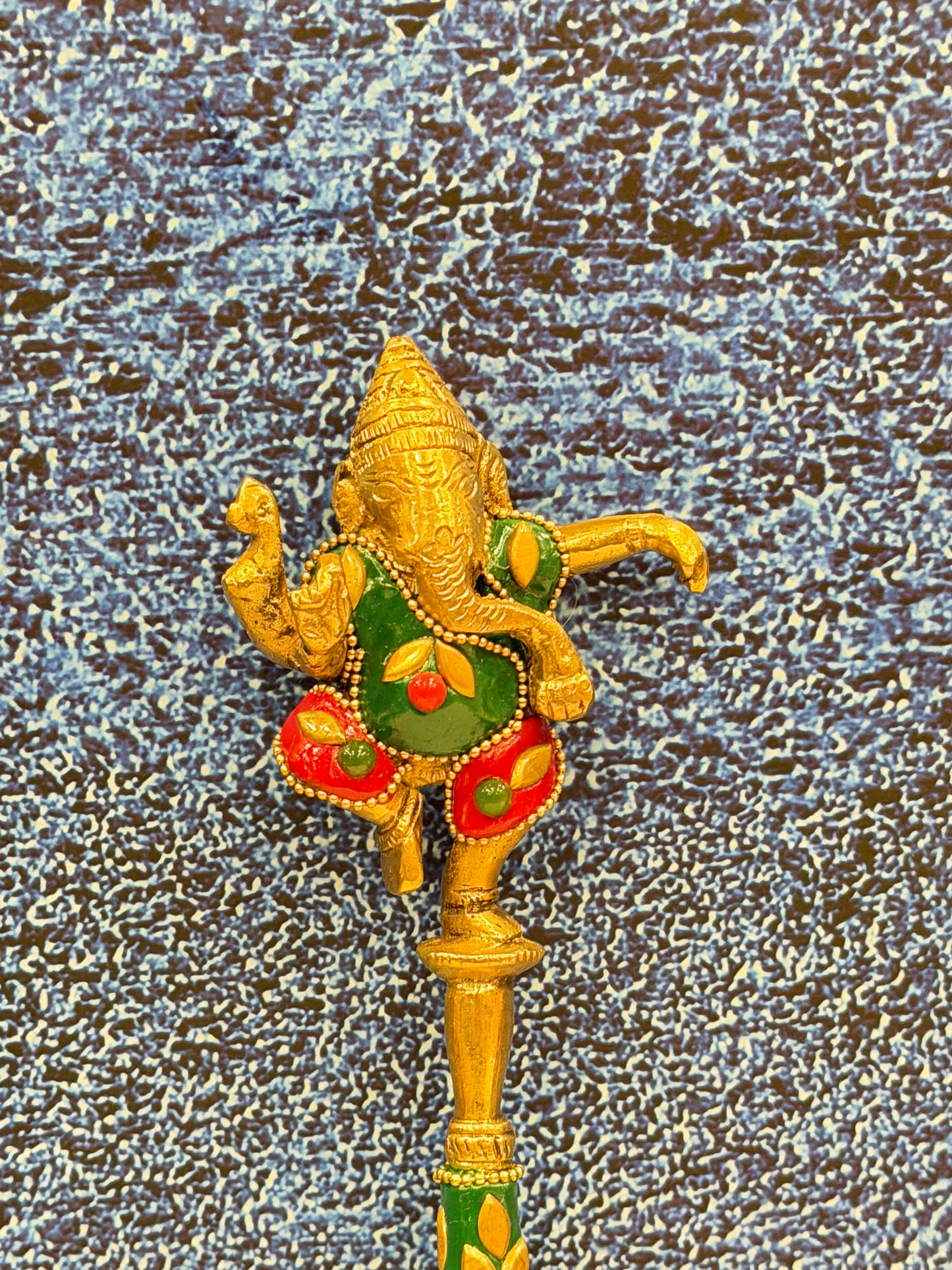 Brassaura® Brass Ganesha Hawan Spoon | Height 9 Inches