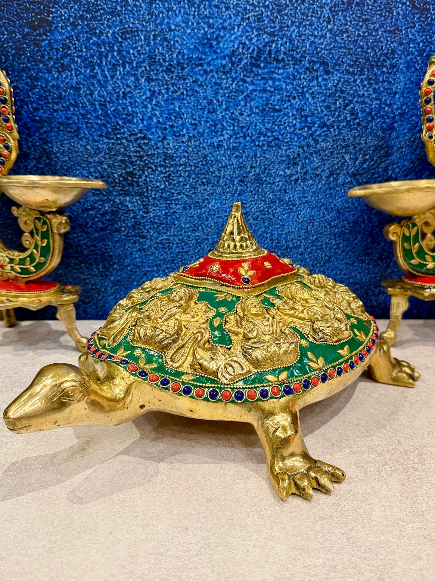 Brassaura® Brass Feng Shui Turtle Statue | Height 5 Inches
