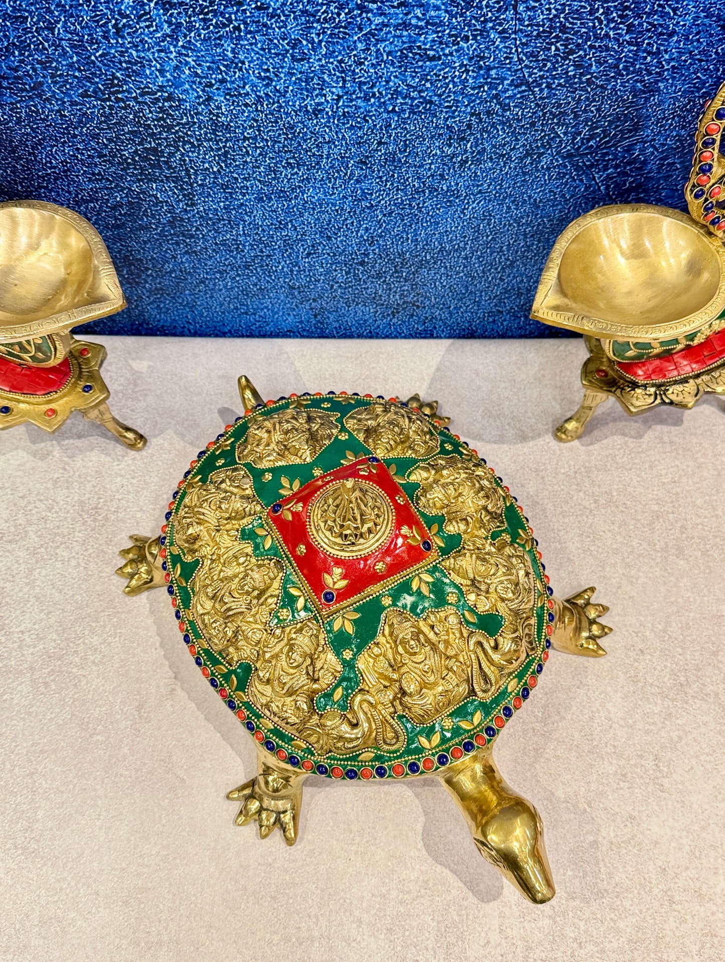 Brassaura® Brass Feng Shui Turtle Statue | Height 5 Inches