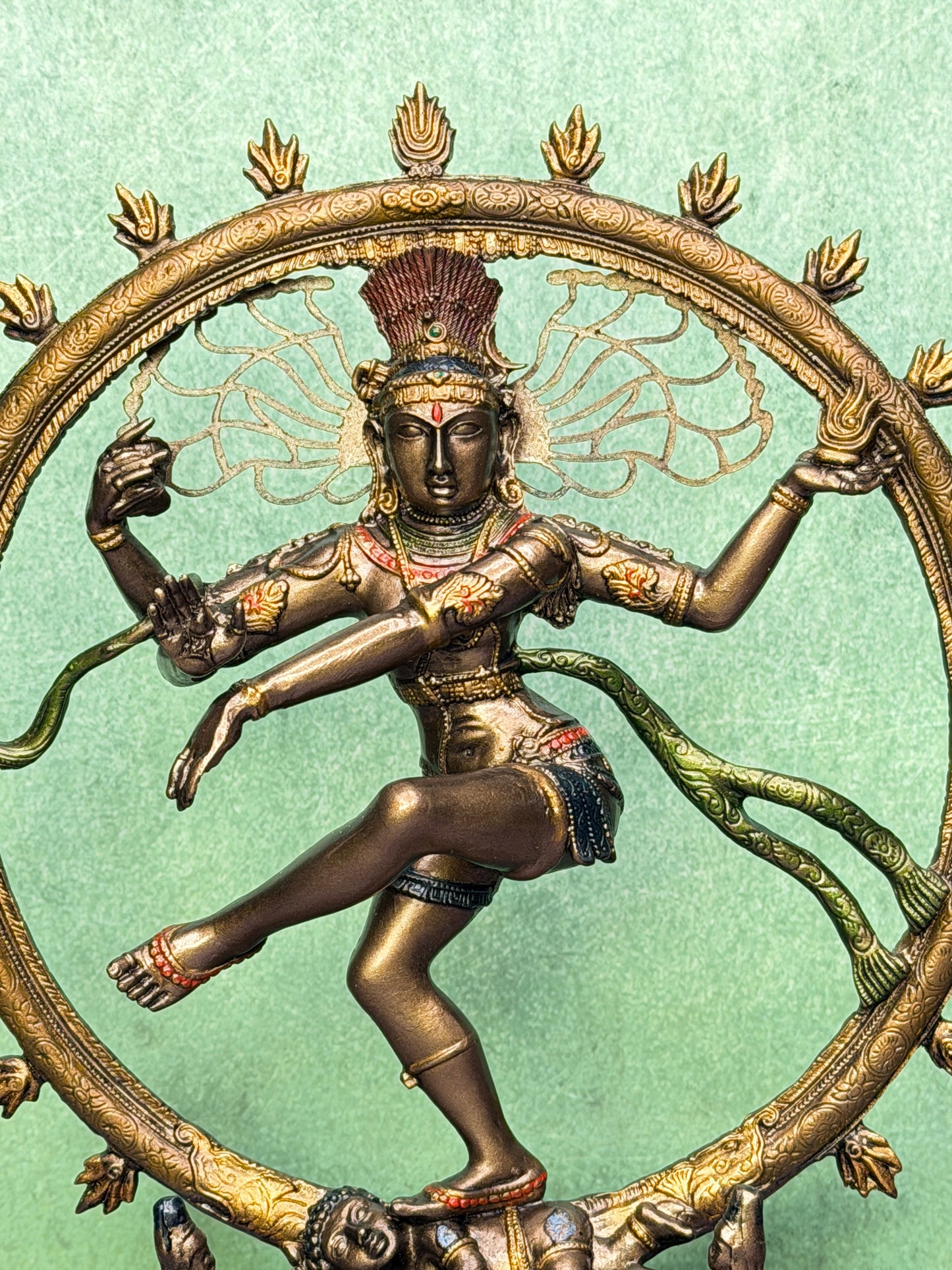 Brassaura™ Resin Natraj Statue – Height 10 Inches & Weight 0.610 Kgs | Artistic Dance Form of Lord Shiva for Temple Décor