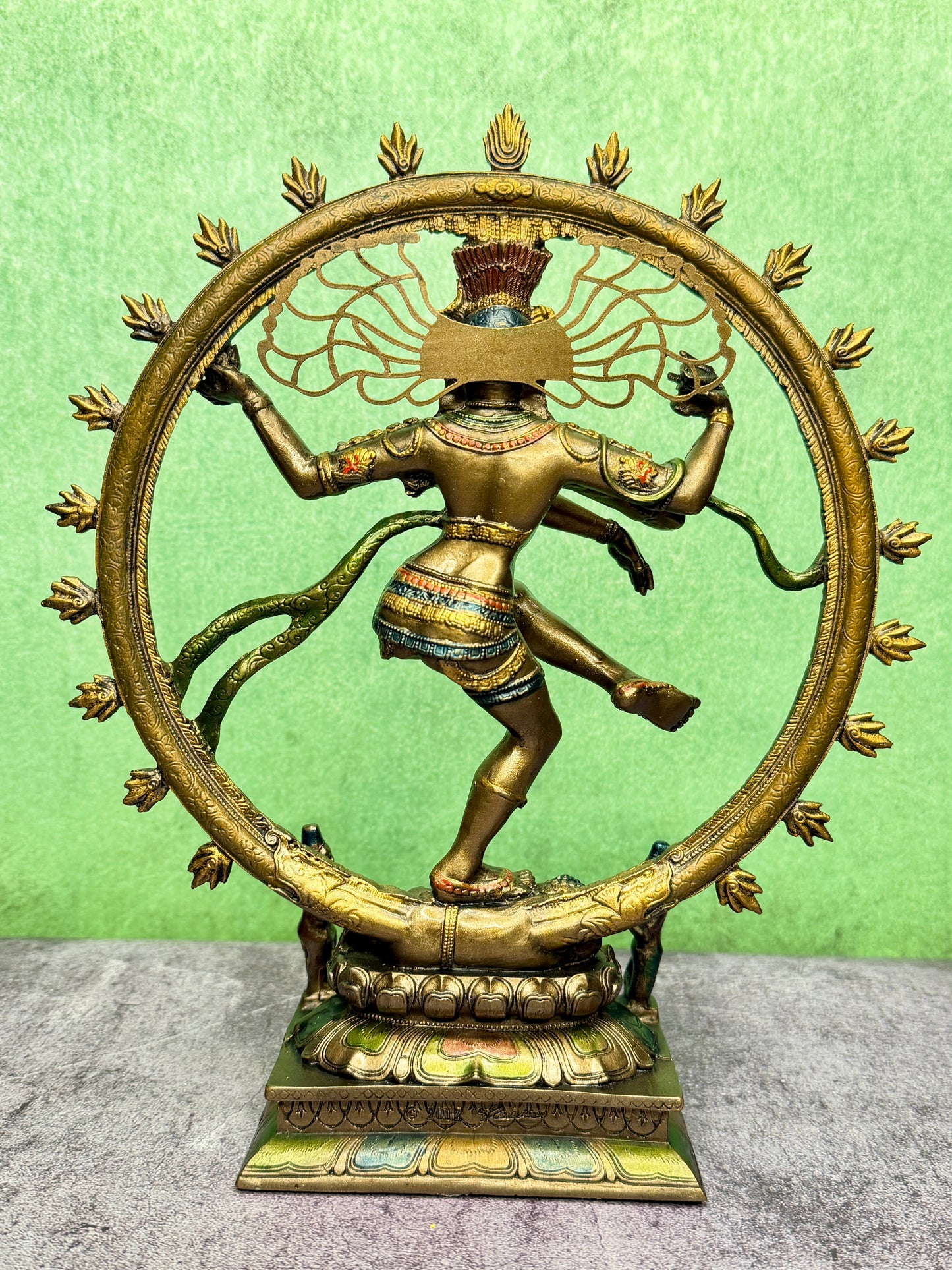 Brassaura™ Resin Natraj Statue – Height 10 Inches & Weight 0.610 Kgs | Artistic Dance Form of Lord Shiva for Temple Décor