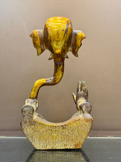 Brassaura® Brass Modern Ganesh Statue | Height 14 Inches