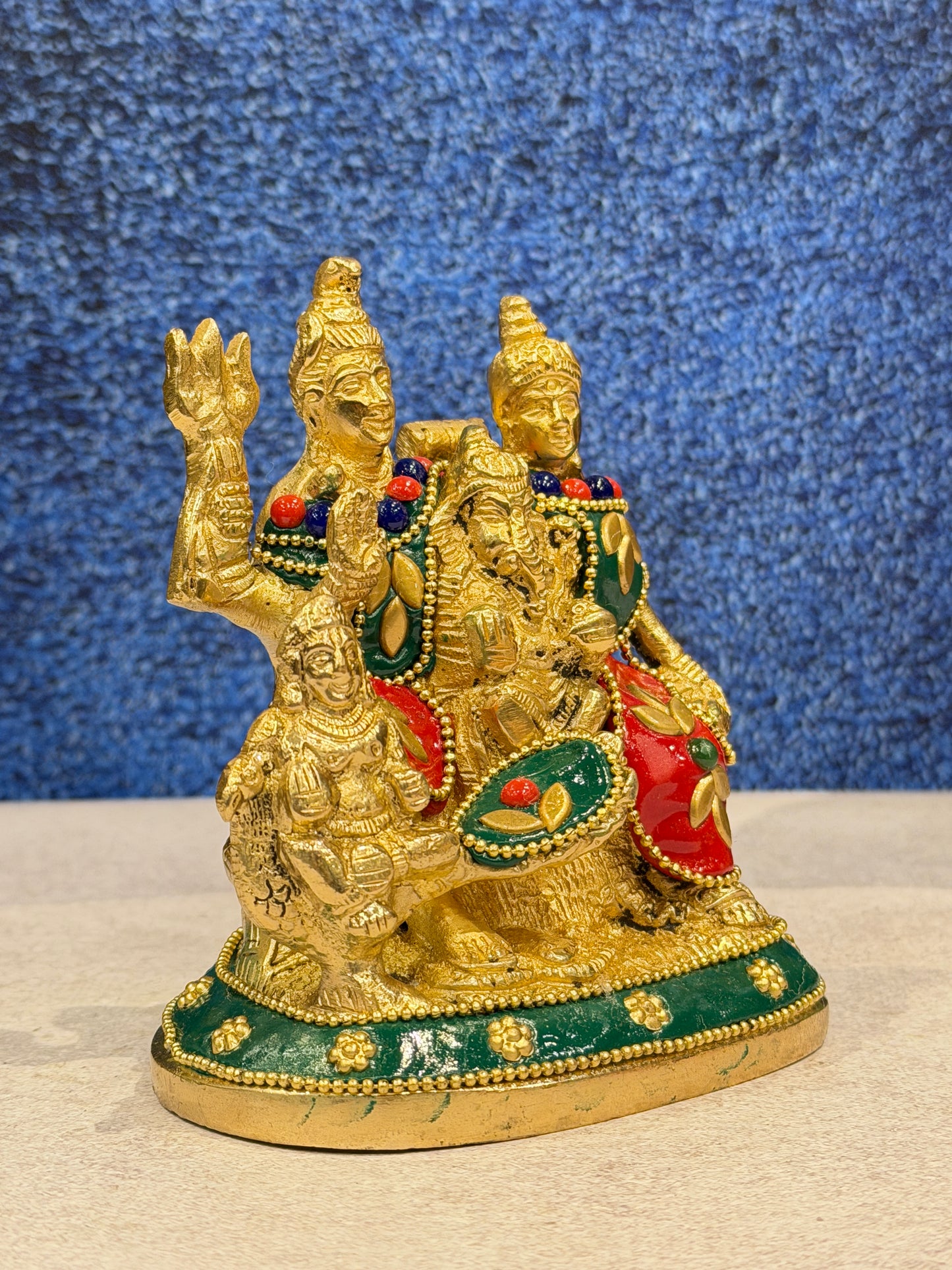 Brassaura® Brass Shiva Family Statue | Height 6 Inches