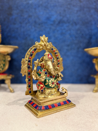 Brassaura® Brass Ganesha Statue | Height 7 Inches