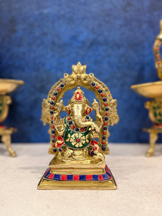 Brassaura® Brass Ganesha Statue | Height 7 Inches