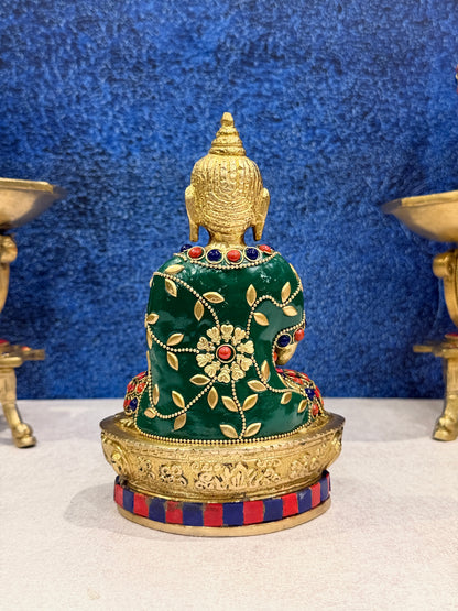 Brassaura® Brass Buddha Statue | Height 7 Inches