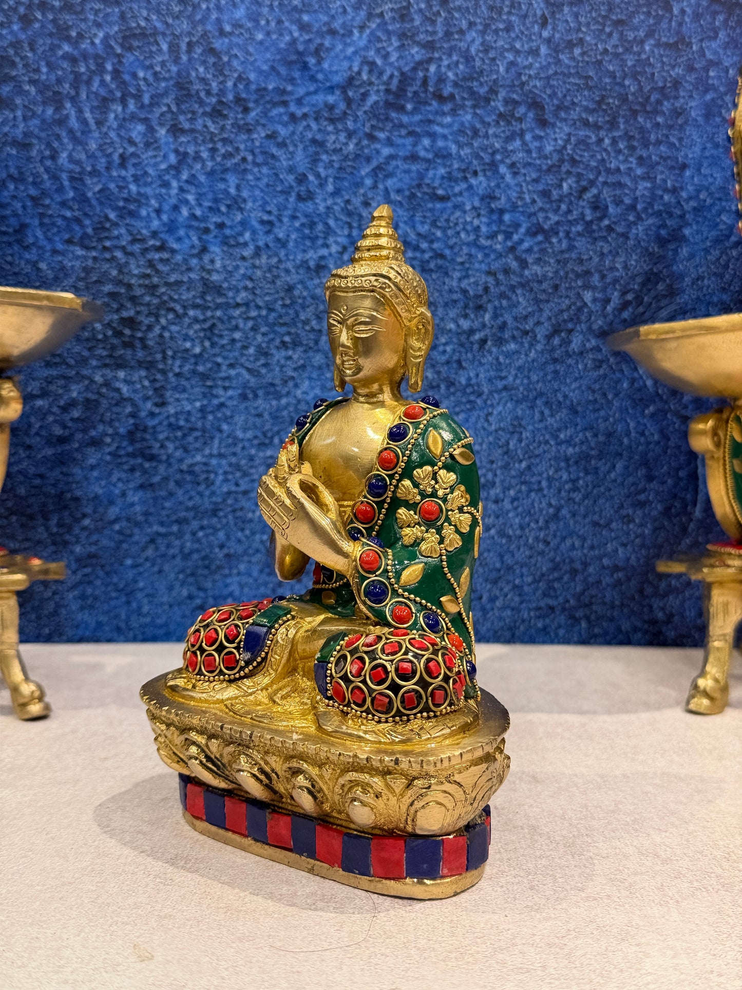 Brassaura® Brass Buddha Statue | Height 7 Inches