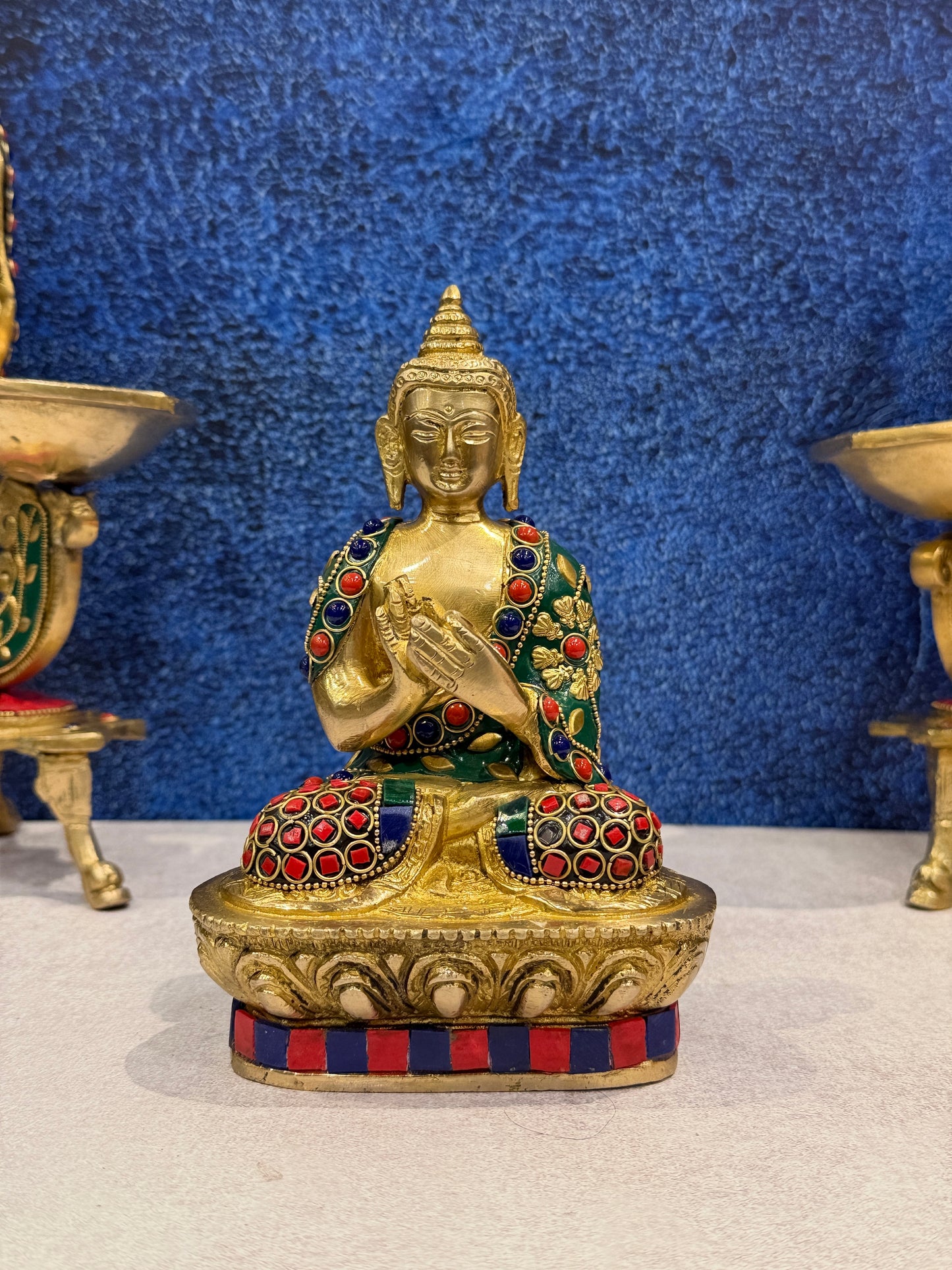 Brassaura® Brass Buddha Statue | Height 7 Inches