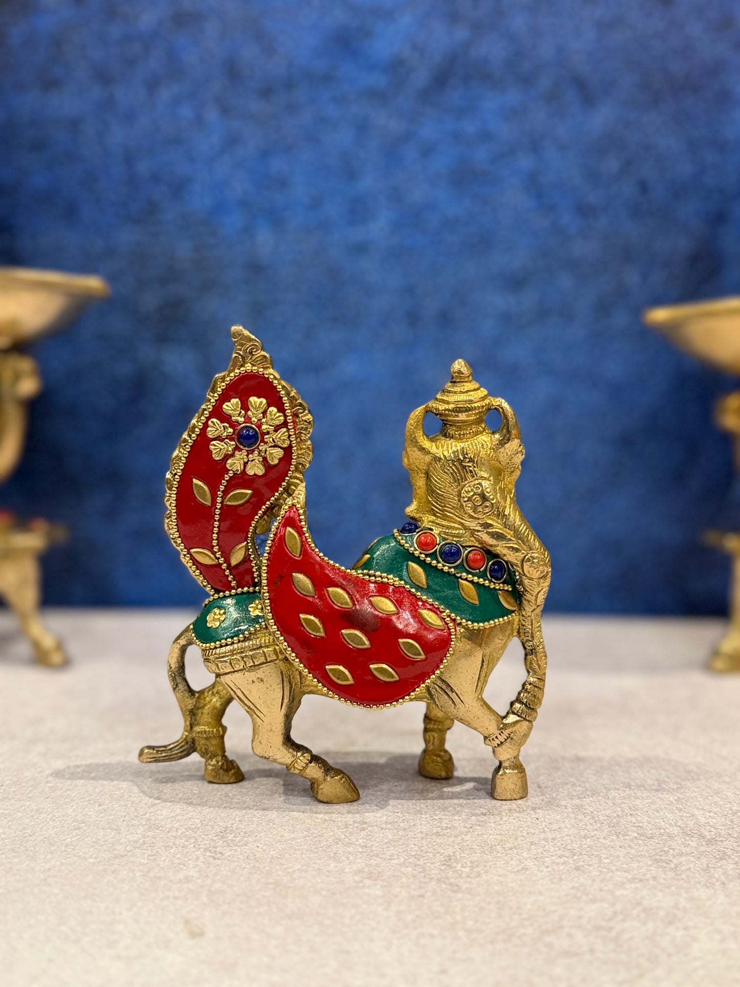 Brassaura® Brass Kamdhenu Nandi Statue | Height 5 Inches