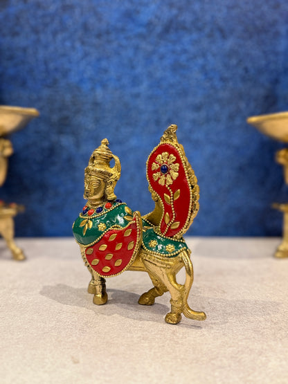 Brassaura® Brass Kamdhenu Nandi Statue | Height 5 Inches