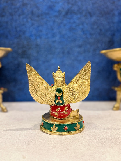 Brassaura® Brass Garud Statue | Height 6 Inches