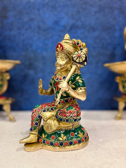 ब्रासोरा® वृंदावन वेणुगोपाल कृष्ण पीतल की प्रतिमा मोर के साथ | एंटीक नीला और सुनहरा रंग | ऊँचाई 20 इंच