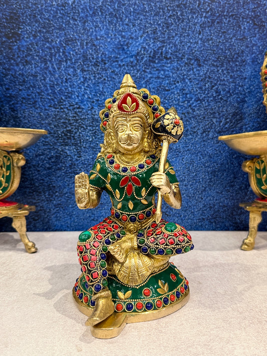 Brassaura® Brass Lord Hanuman Statue | Height 8 Inches
