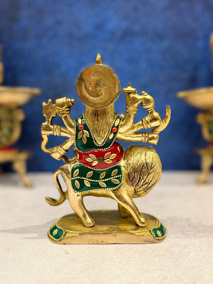 Brassaura® Brass Maa Durga Statue | Height 7 Inches