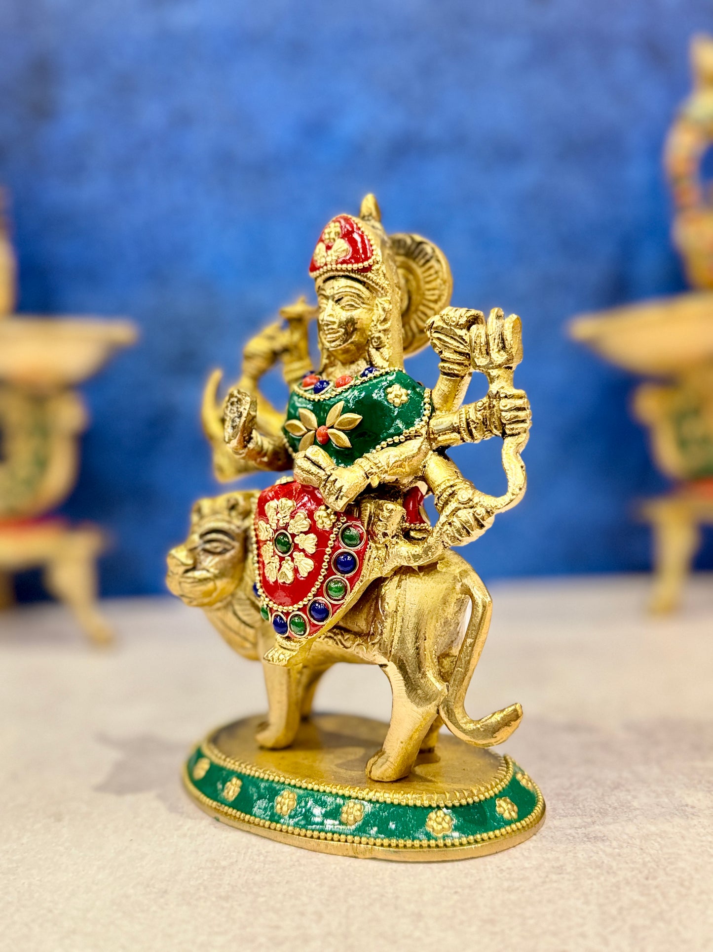 Brassaura® Brass Maa Durga Statue | Height 7 Inches