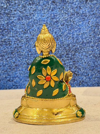Brassaura® Brass Buddha Statue | Height 4 Inches