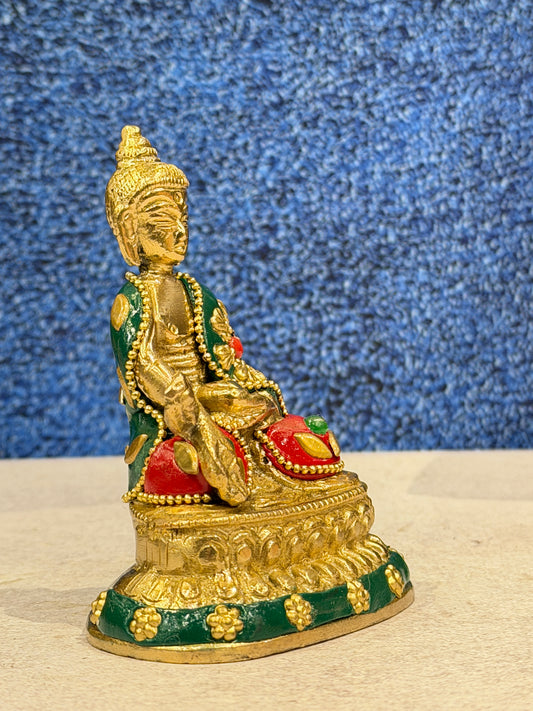 Brassaura® Brass Buddha Statue | Height 4 Inches