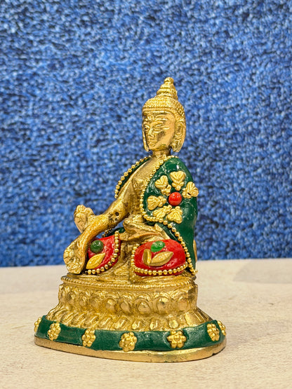 Brassaura® Brass Buddha Statue | Height 4 Inches