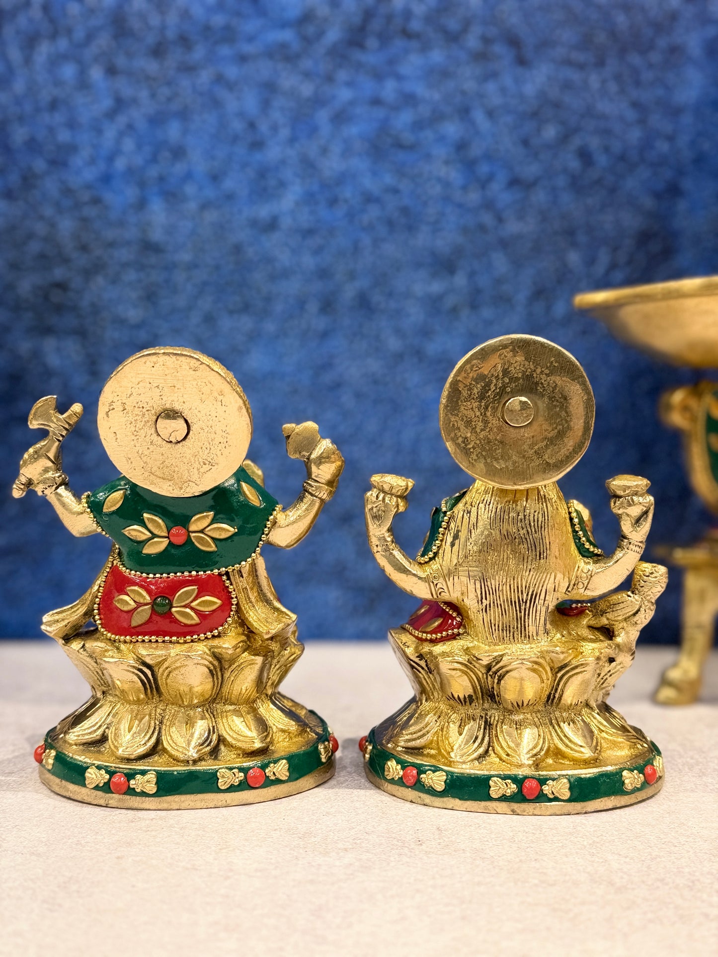 Brassaura® Brass Laxmi Ganesh Statue | Height 5 Inches