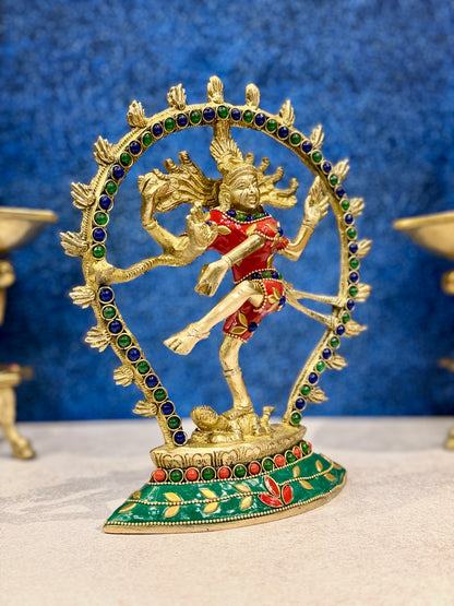 Brassaura® Brass Nataraj Statue | Height 8.5 Inches