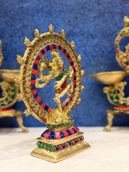 Brassaura® Brass Nataraj Statue | Height 8 Inches