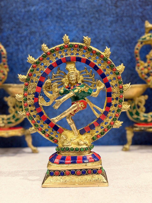 Brassaura® Brass Nataraj Statue | Height 8 Inches