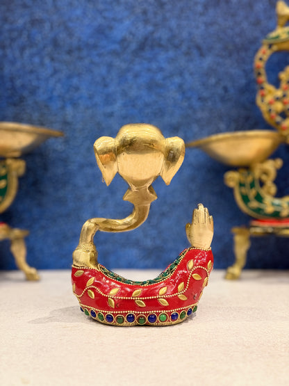 Brassaura® Brass Modern Ganesha Statue | Height 6 Inches