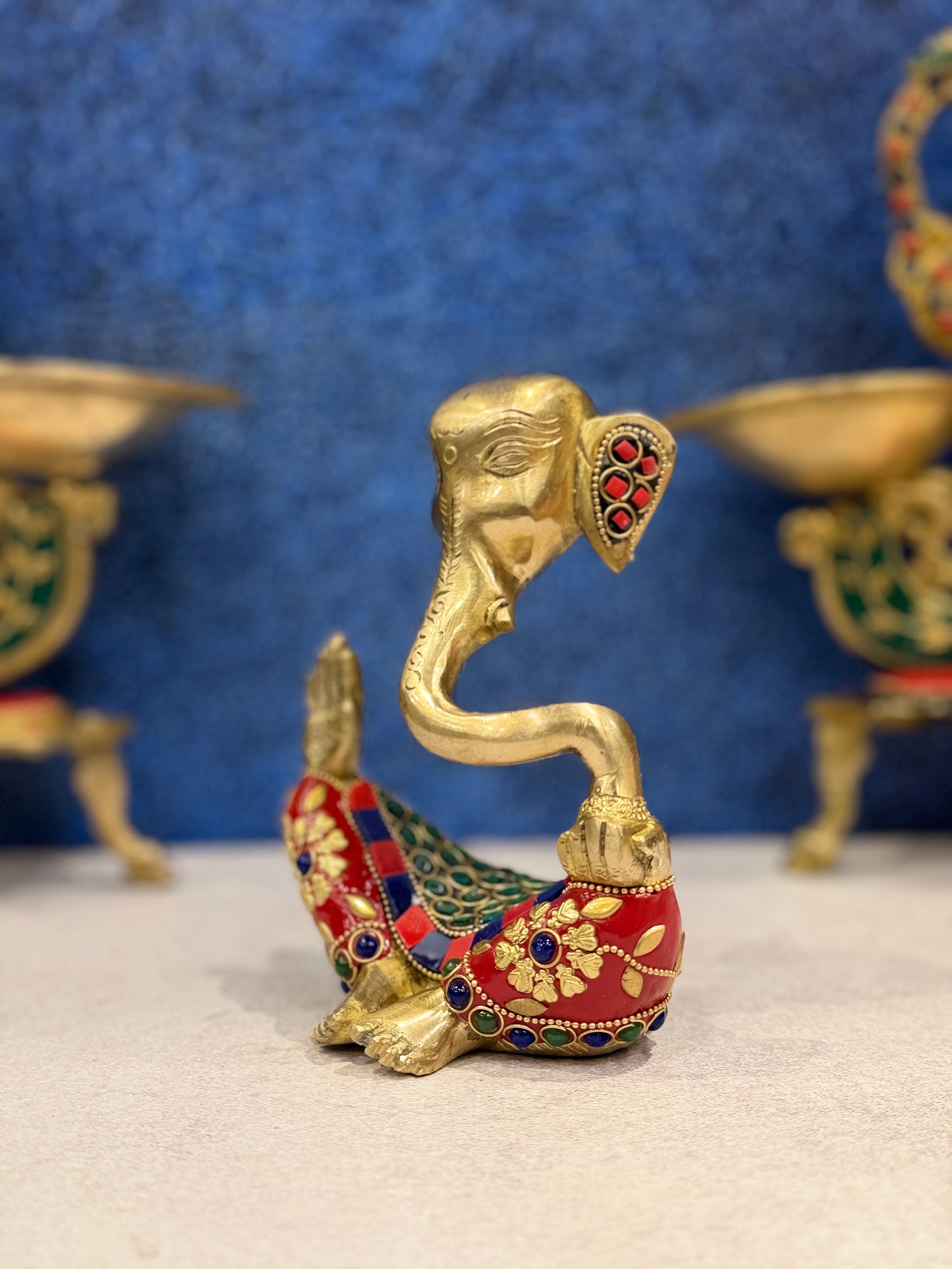 Brassaura® Brass Modern Ganesha Statue | Height 6 Inches