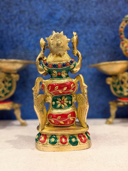 Brassaura® Brass Vishnu Garud Statue | Height 9 Inches