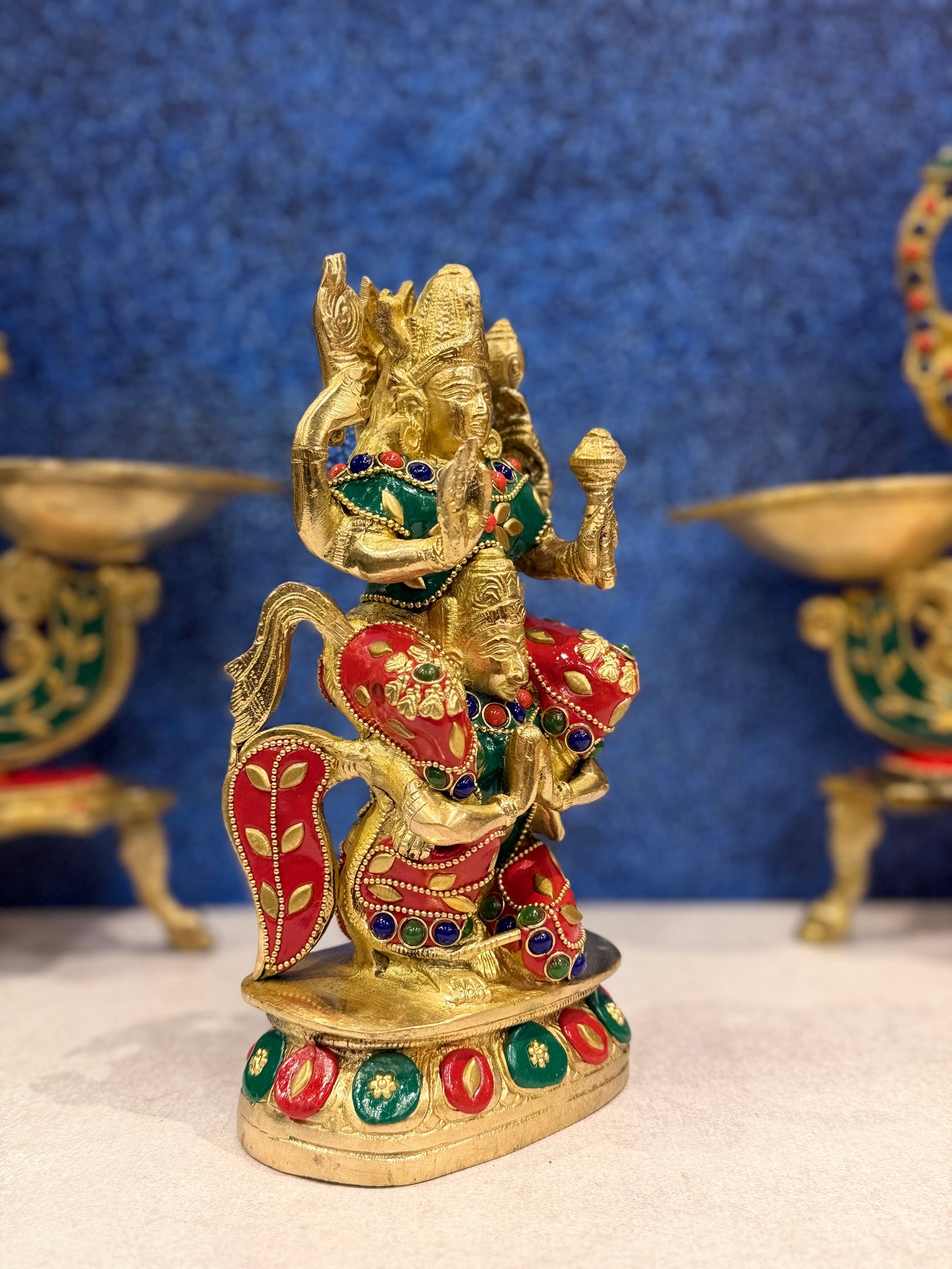Brassaura® Brass Vishnu Garud Statue | Height 9 Inches
