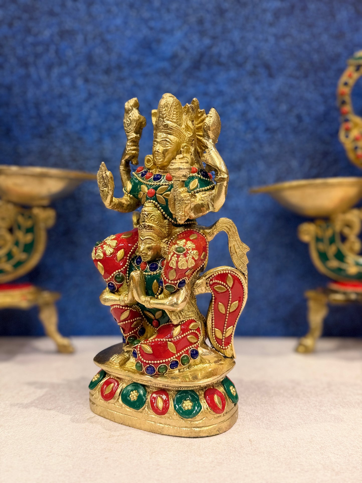 Brassaura® Brass Vishnu Garud Statue | Height 9 Inches