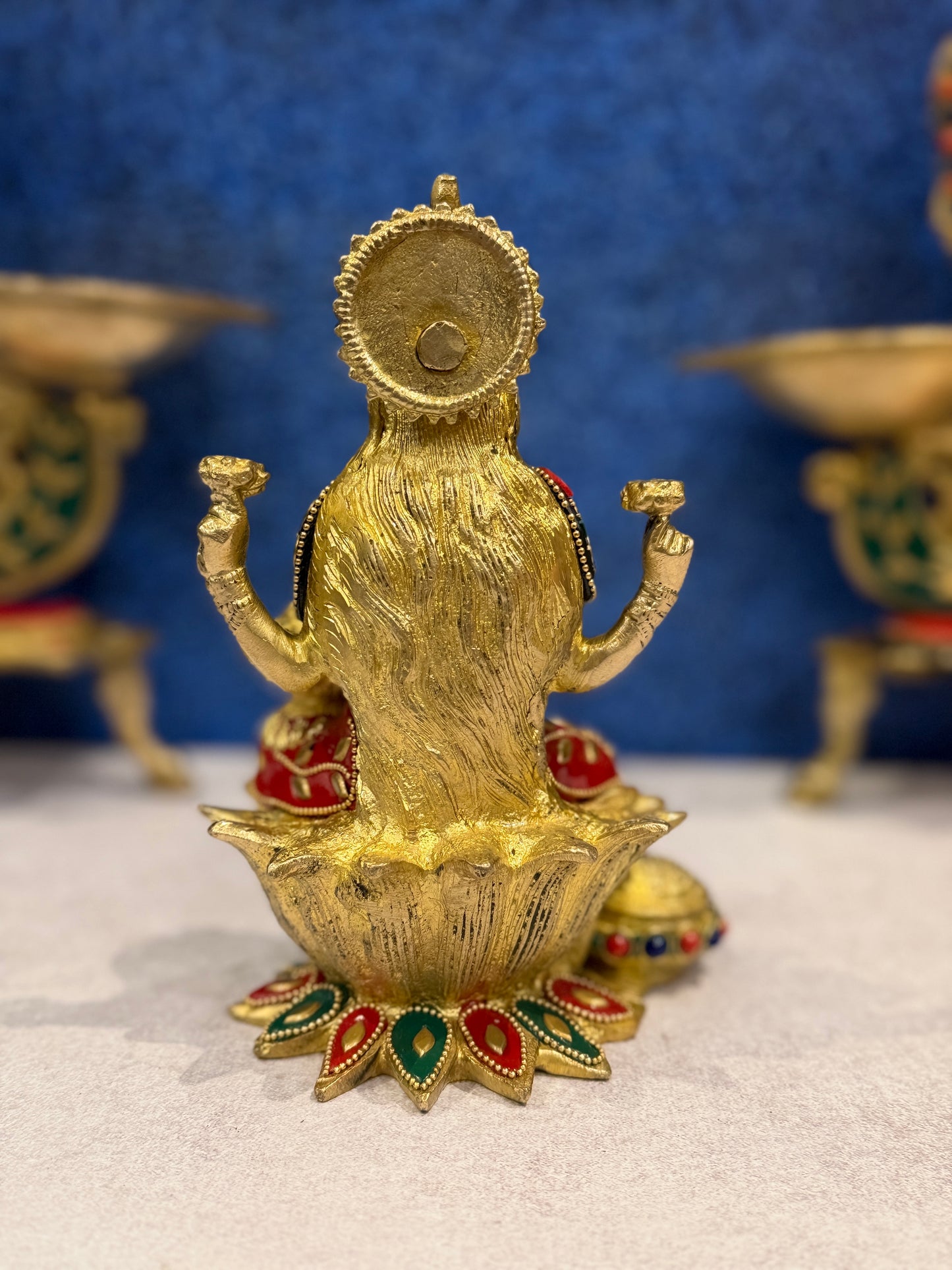 Brassaura® Brass Lakshmi Statue | Height 7 Inches