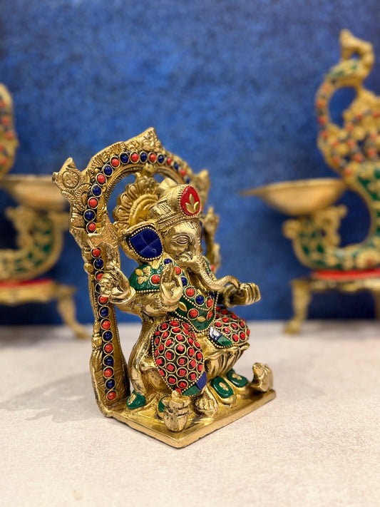 Brassaura® Brass Ganesha Statue | Height 8 Inches