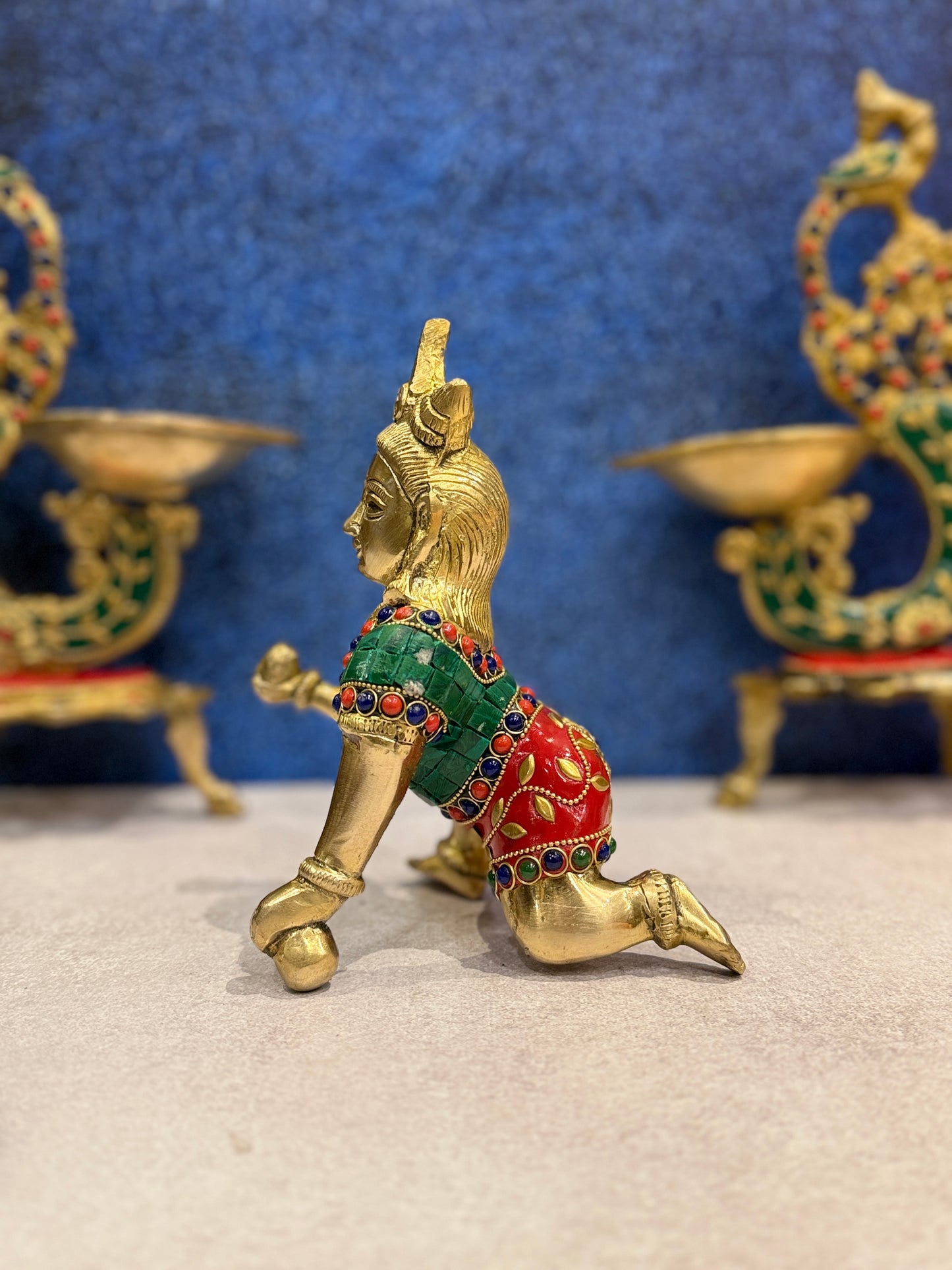 Brassaura® Brass Laddu Gopal Statue | Height 6 Inches