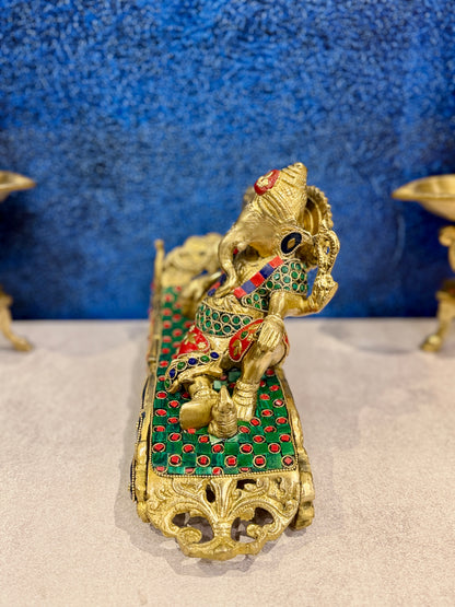 Brassaura® Brass Ganesha Statue | Height 6 Inches