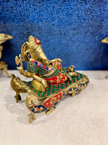Brassaura® Brass Ganesha Statue | Height 6 Inches