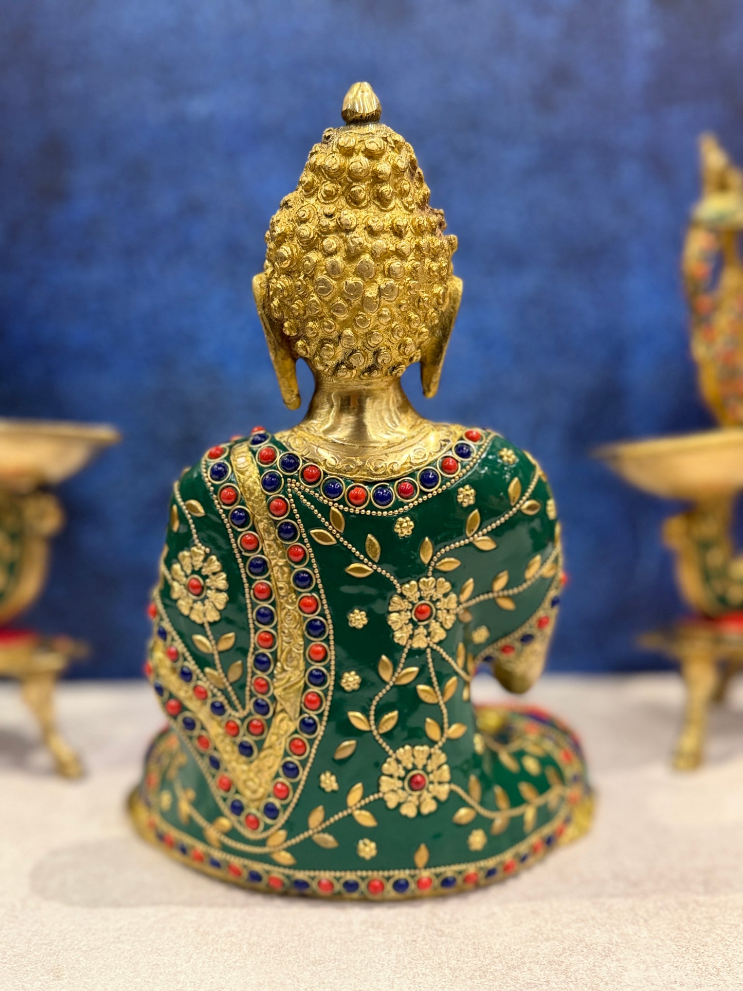 Brassaura® Brass Buddha Statue | Height 10 Inches
