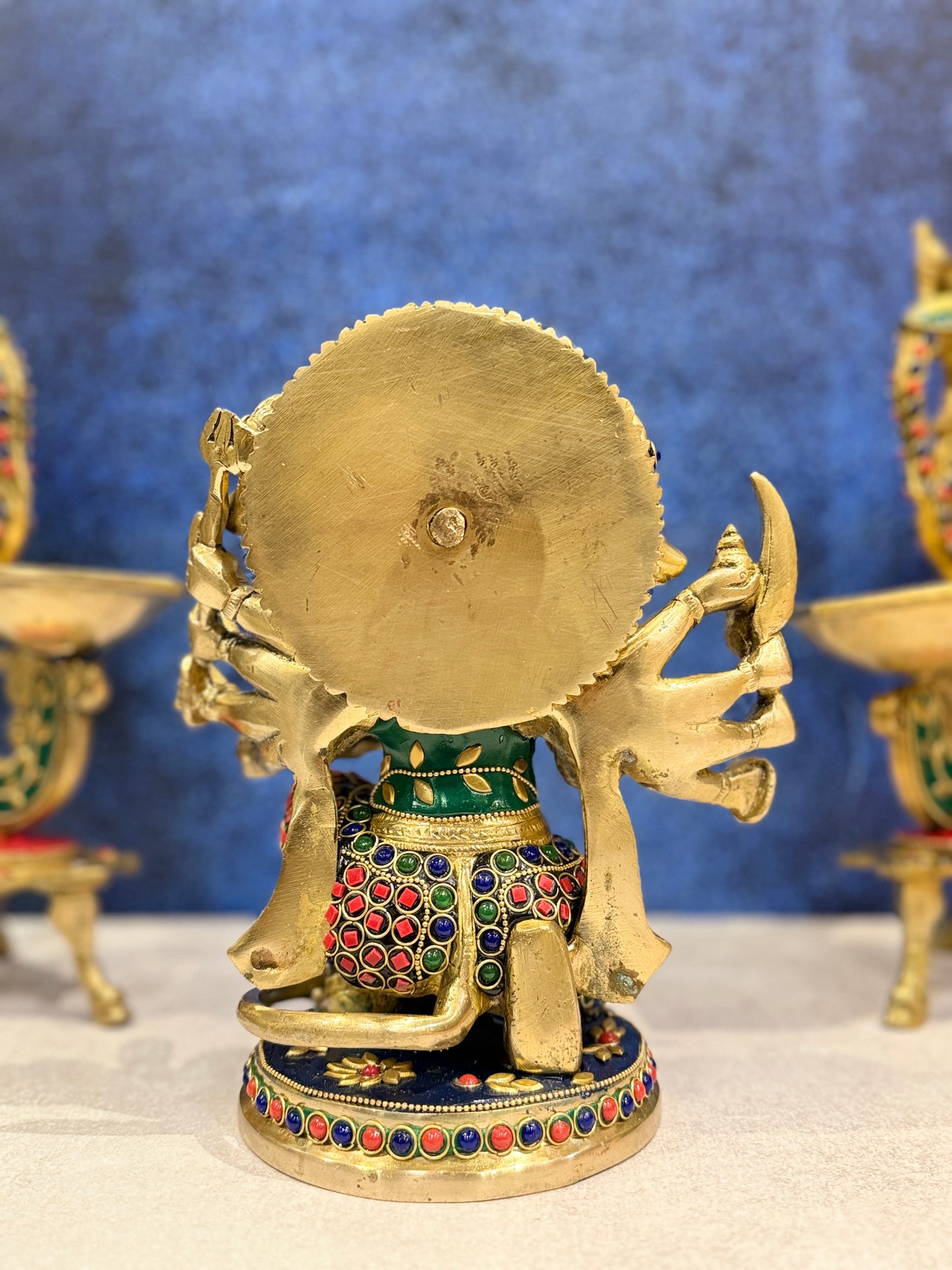 Brassaura® Brass Panchmukhi Hanuman Statue | Height 9 Inches