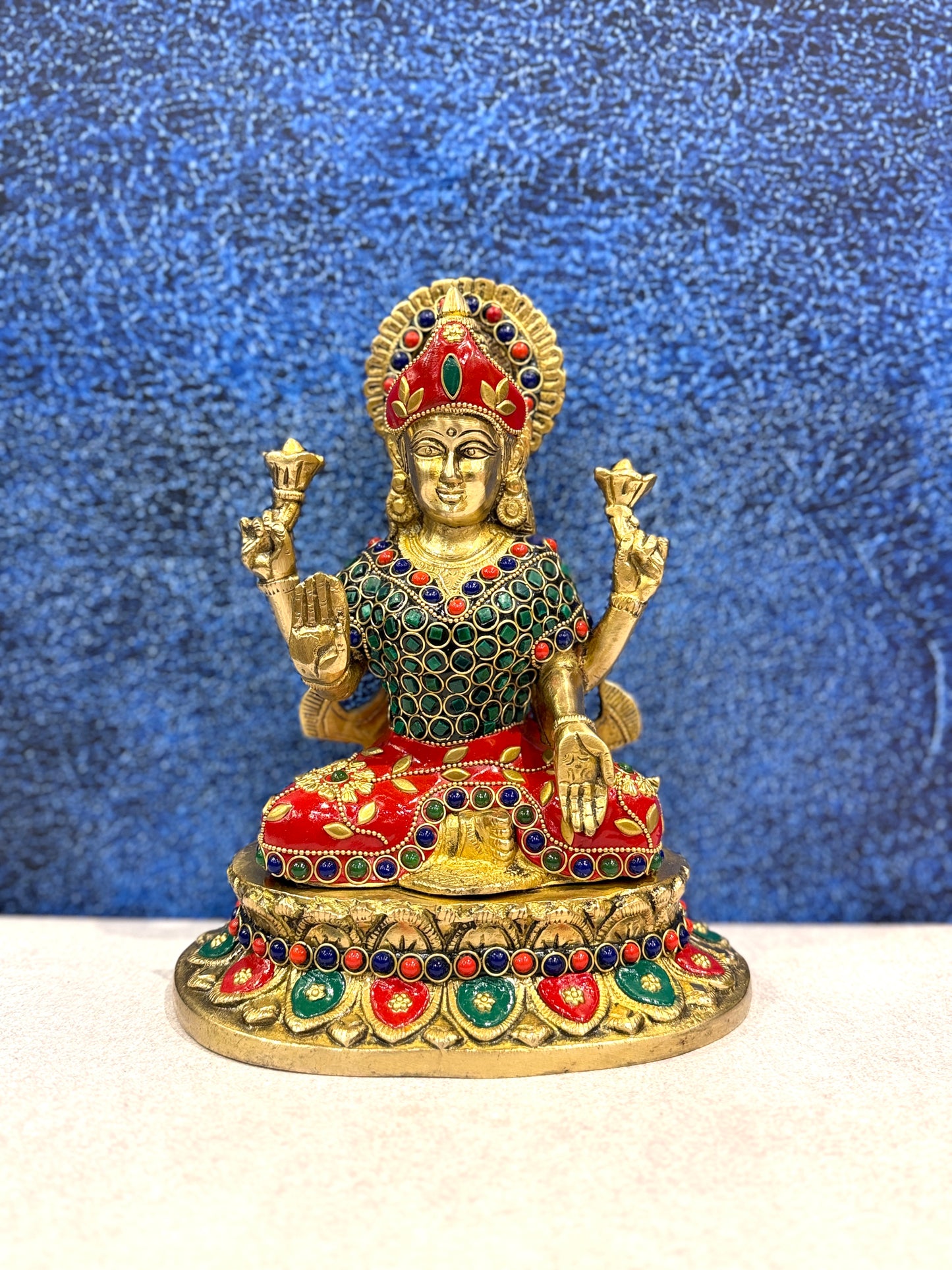 Brassaura® Brass Laxmi Ganesh Statue | Height 9 Inches