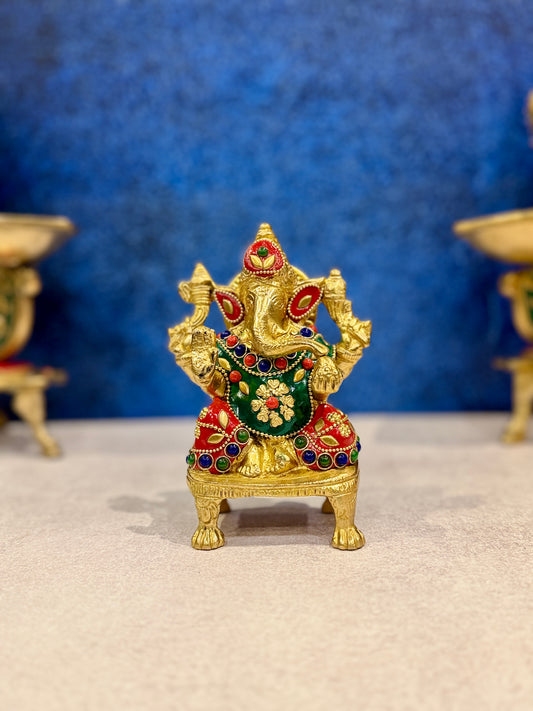 Brassaura® Brass Ganesha Statue | Height 6 Inches