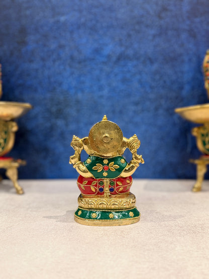 Brassaura® Brass Ganesha Statue | Height 5.5 Inches