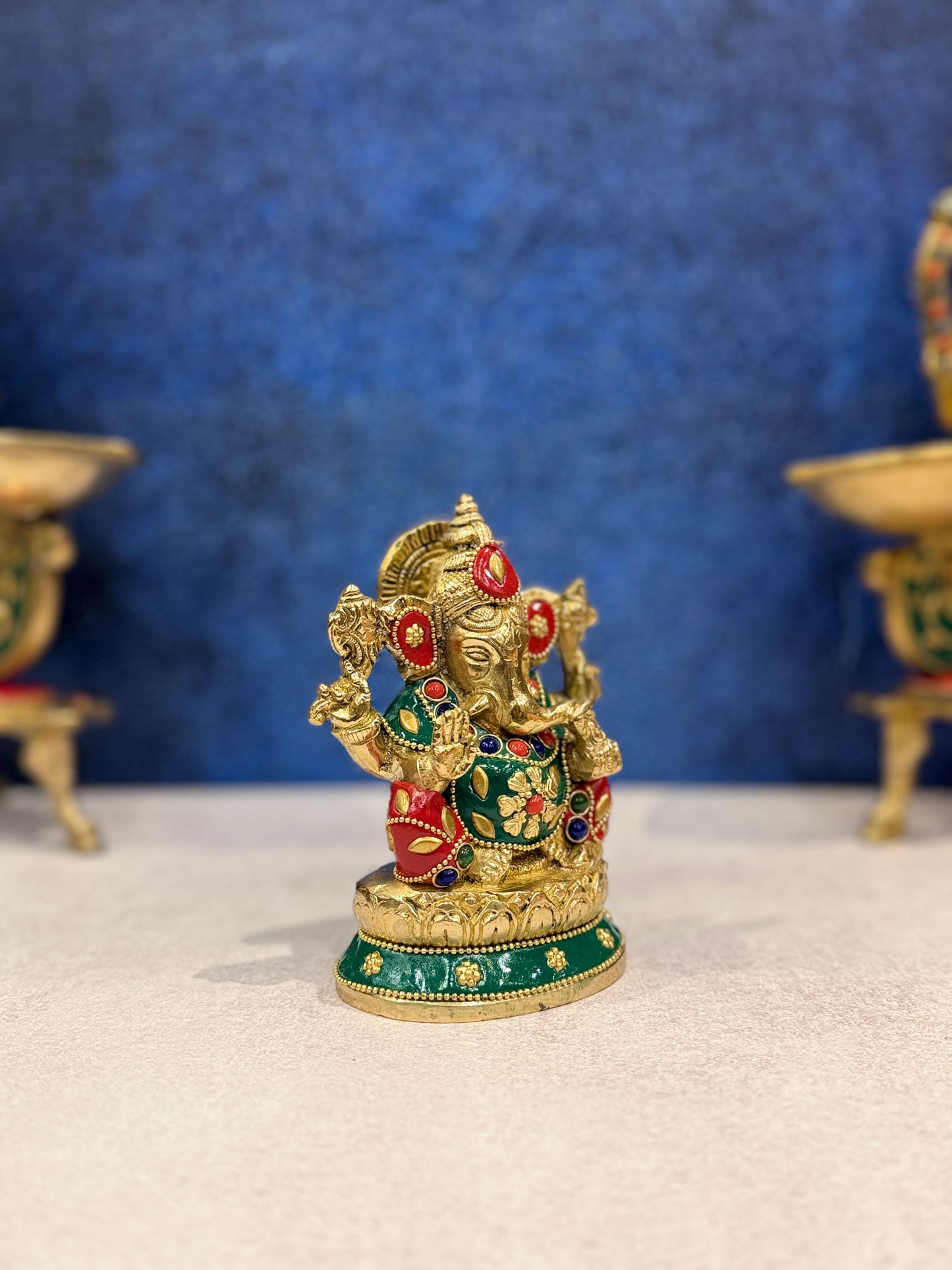 Brassaura® Brass Ganesha Statue | Height 5.5 Inches