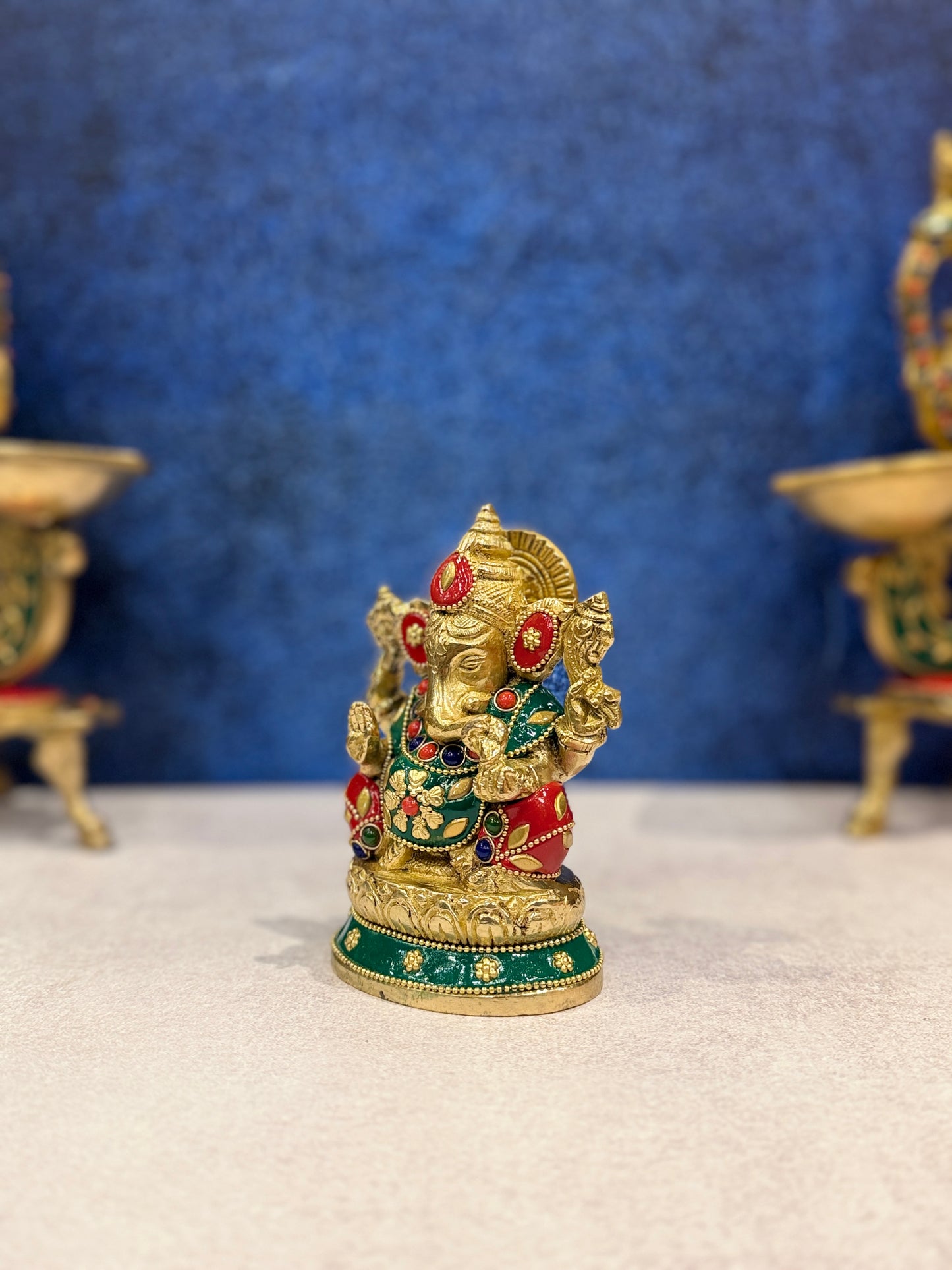 Brassaura® Brass Ganesha Statue | Height 5.5 Inches
